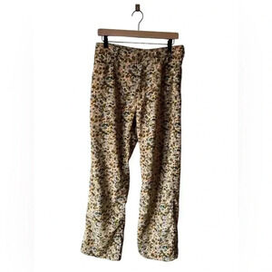 Polagram Women’s High Waist Floral Corduroy Pants Size L